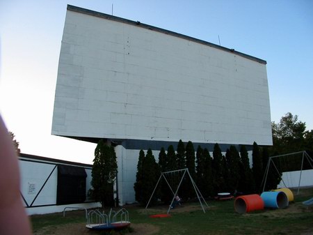Getty 4 Drive-In Theatre - Main Screen - Photo From Water Winter Wonderland (newer photo)